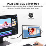LESOWN P116GPS/P116GPT 11.6 inch Small Portable Monitor Touch FHD 1080P HDMI USB Type C Extend Portable Display