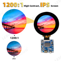 LESOWN M28-A01T mini Touch Screen 2.8 inch 480x480 IPS 1200x1 HDMI SPI3W-RGB 40PIN Interface LCD Display Module for PC Computer Visual Doorphone