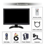 LESOWN N70 1024 x 600  7 inch HD Small LCD Car Monitor Touch Display  AV VGA HDMI Input