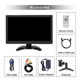 LESOWN N70 1024 x 600  7 inch HD Small LCD Car Monitor Touch Display  AV VGA HDMI Input