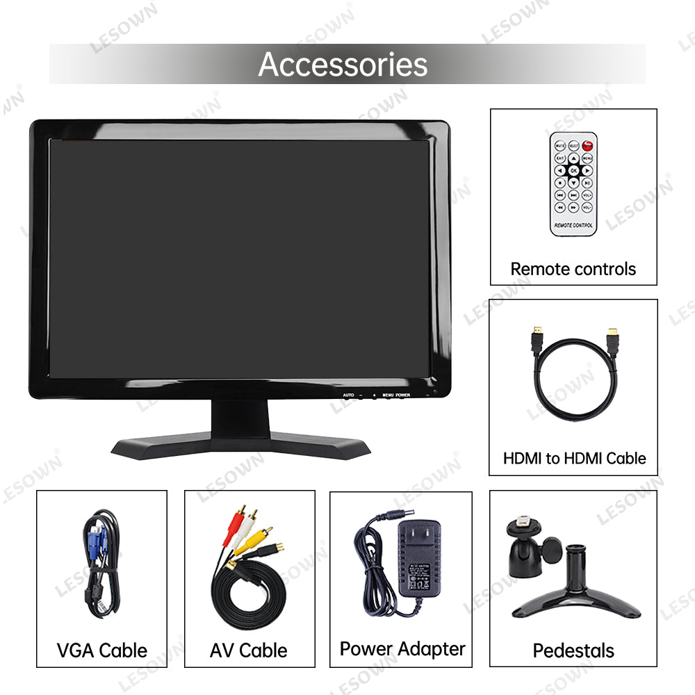 LESOWN N190 Industrial Display 19 inch Ultra Wide Touch Screen 1440x990 IPS External Monitor with Speakers