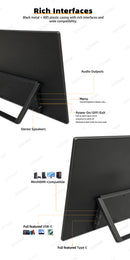 LESOWN P133K 13.3 inch 4K Portable Monitor UHD 3840x2160 IPS LCD Touchscreen VESA Extension Display for XBox PS4/5 Switch PC Laptop
