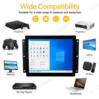 LESOWN E104-C01GBTE 10.4 Inch Embedded Display 1024x768 LCD 1000cd/m² Panel Mount Display with VGA+HDMI for Medical Equipment PC