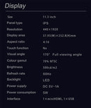 LESOWN P113 11.3 inch Stretched Bar Display HDMI External Long Monitor for PC Temperature Monitoring Aida64