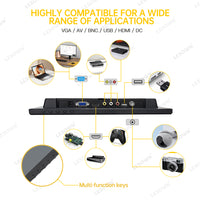 LESOWN N120 12 inch 1024x768 Industrial LCD Monitor 4:3 HDMI AV Small Wide Screen Touch Display