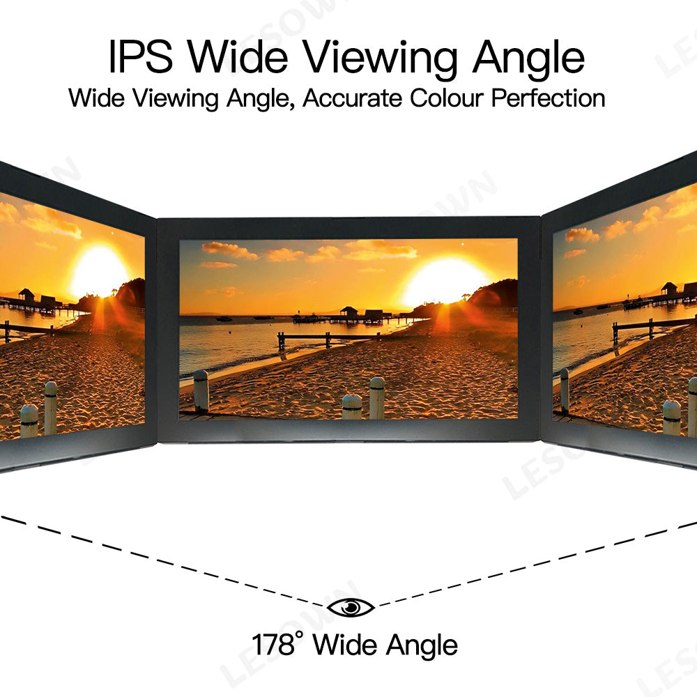 LESOWN E236-C01GBT 23.6in 1920x1080 IPS LCD Embedded Display Open Frame Multi-Touch Screen Industrial for Medical Equipment Digital Signage