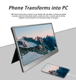 LESOWN P133KPS/P133KPT Wide Small Touchscreen Monitor 13.3 Inch  Display External Second Screen for PC Smart Phone