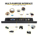 LESOWN N90 HDMI Monitor 9 inch Touchscreen Wide 16:9 1024x600 HD LCD Computer Game Security Display Sub Screen with Speakers