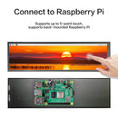 LESOWN P88-T 8.8 inch Long LCD Panel Display Touchscreen 1920x480 Wide Secondary Screen for Window PC