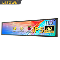 LESOWN P113 11.3 inch Stretched Bar Display HDMI External Long Monitor for PC Temperature Monitoring Aida64