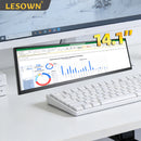 LESOWN P141GPS 14.1 Inch Bar Monitor, 1920x550 IPS HDMI Portable Display, PC Temp Sensor Panel for Computer Case Secondary Screen，IPS 1920x550
