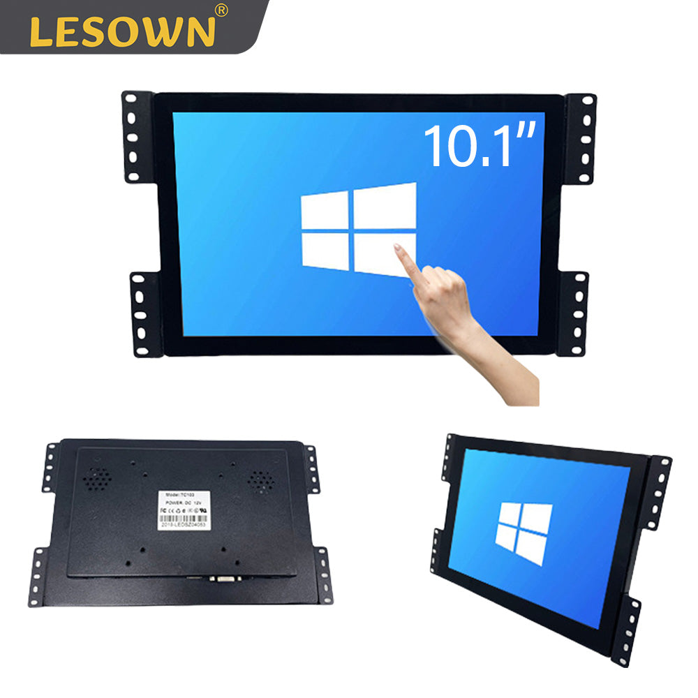 LESOWN E101-C01GBT 10.1 Inch 1280x800 High-brightness display 300cd/m² Embedded Monitor Panel Mount Display for PC TV CCTV
