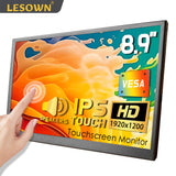 LESOWN P89GPT/P89GPS+S 8.9 inch Wide Portable USB C Touchscreen Monitor IPS 1920x1200 Small LCD Sub Screen mini HDMI Display for PC Computer