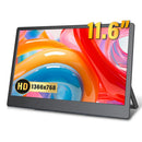 LESOWN P116KPS 11.6 inch 768P Portable Monitor 60Hz Wide Screen USB-C Display with Holder for Laptop Phone Xbox PS4 PS5 Switch