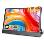 LESOWN P116KPS 11.6 inch 768P Portable Monitor 60Hz Wide Screen USB-C Display with Holder for Laptop Phone Xbox PS4 PS5 Switch