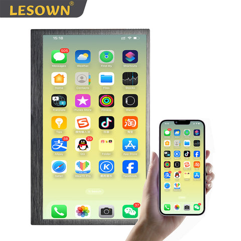 LESOWN 15.6 inch Full Wide Phone Screen Extender IPS 1920x1080 USB Connect 1200:1 Contrast Monitor for iPhone Android Systems