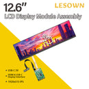 LESOWN M126-A01S 12.6 inch Bar Screen 1920x515 LCD Display Capacitive Touch IPS 1200:1 USB-C HDMI Modules with Driver Board eDP 30PIN Interface