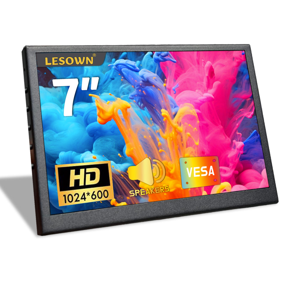 LESOWN P70C mini Wide Screen 7 inch IPS 1024x600 with Speakers Portable PC Monitor Extender