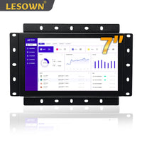 LESOWN E70-G02GBR 7 Inch Open Frame Laptop Touchscreen Monitor Industrial Embedded Display VGA/HDMI/AV/USB(touch) Interface 1024x600 IPS