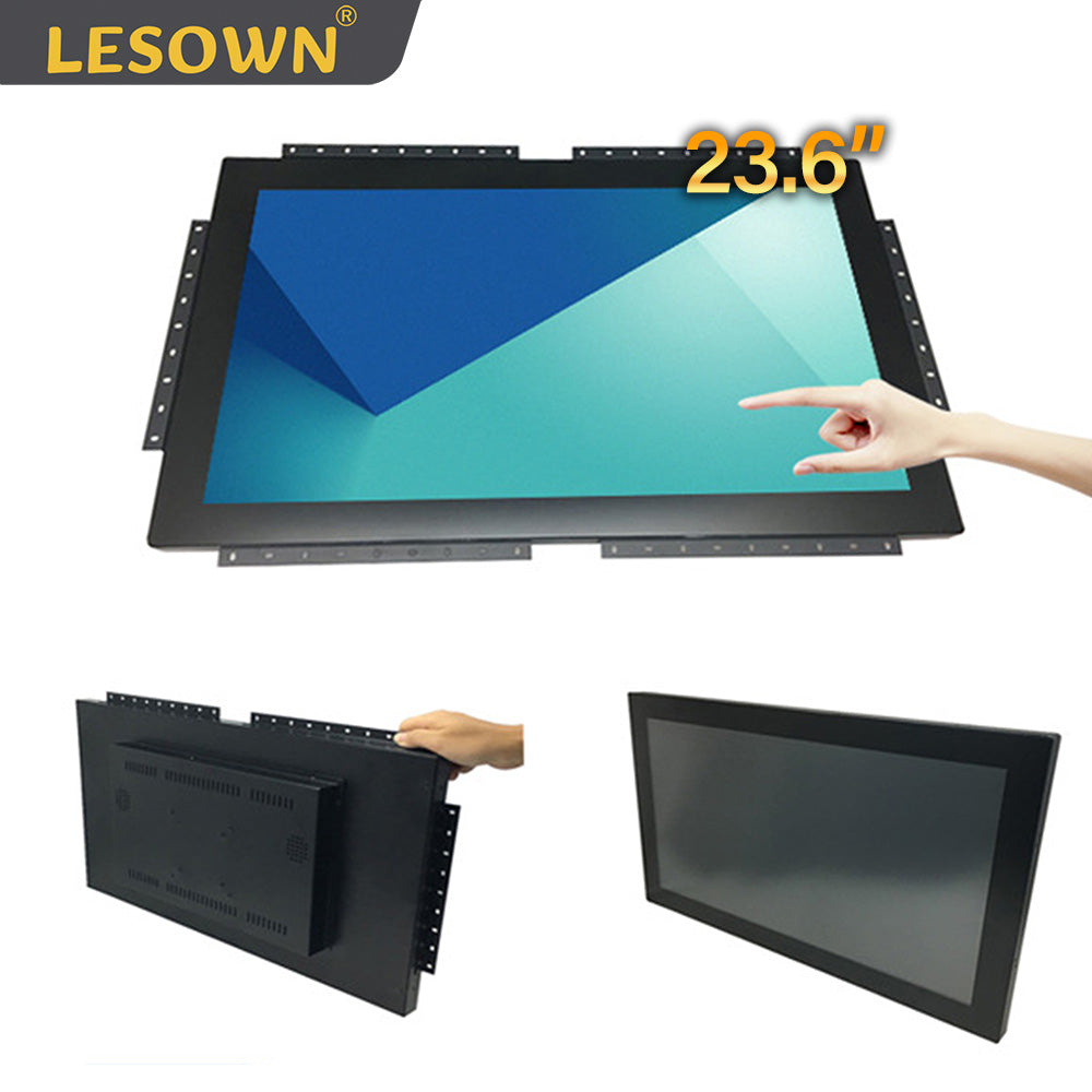 LESOWN E236-C01GBT 23.6in 1920x1080 IPS LCD Embedded Display Open Frame Multi-Touch Screen Industrial for Medical Equipment Digital Signage
