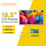 LESOWN M185-A01S Wide Screen 18.5 inch 1080P FHD 1200:1 Full Viewing HDMI VGA Interface Display Module for Intelligent Central Control