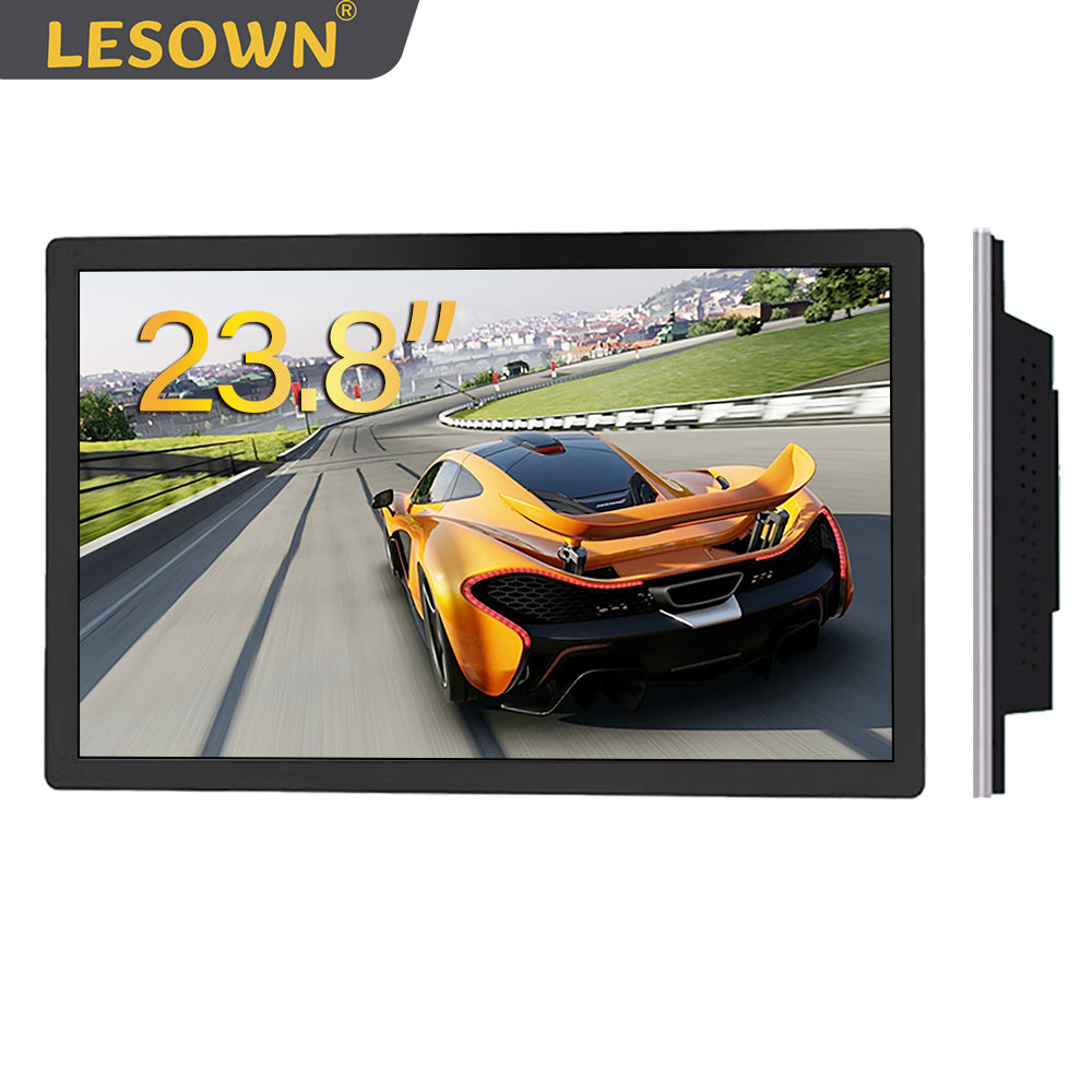 LESOWN N238 23.8 inch  Ultrawide Industrial Monitors 1080p  TV Function Monitor Display with Speakers