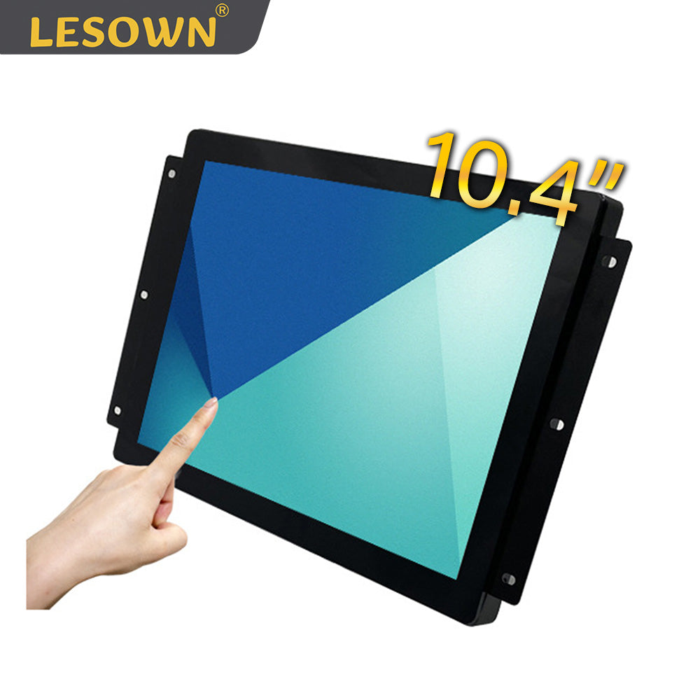 LESOWN E104-C01GBTE 10.4 Inch Embedded Display 1024x768 LCD 1000cd/m² Panel Mount Display with VGA+HDMI for Medical Equipment PC