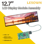 LESOWN M127-A01S 12.7 inch 2.5K Long Screen USB-C HDMI 500cd/m2 High Brightness 1200:1 Full Viewing 2880x864 IPS LCD Panel DIsplay Module