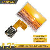 LESOWN M43-A01S 4.3 inch 800x480 IPS LCD Screen Display Panel mini Wide Screen Module USB Powered for PC Intelligent Central Control