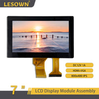 LESOWN M70-A01T Tiny Screen 7 inch 800x480 LCD Display HDMI-Compatible VGA with Driver Board Touchscreen Module for Digitizer Computer