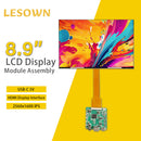 LESOWN M89-A01S 2.5K QHD Screen 8.9 inch HDMI Display Interface 2560x1600 IPS 1200:1 Full Viewing LCD Panel Module for PC Small TV Box