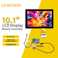 LESOWN M101-B01T Widescreen 10.1 inch Touch Display IPS 1280x800 HD Resolution LVDS HDMI VGA Interface LCD Screen Module for Computer
