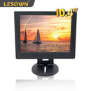 LESOWM N104 10.4 inch VGA Monitor Full HD 1024x768 LCD  Screen VESA Display with Speakers Plastic Shell Black White