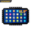 LESOWN E125-F01GBT 12.5 Inch 16:9 1920x1080 Industrial Panel Mount Display Factory Automation Embedded Monitor with VGA/HDMI/USB for Laptop
