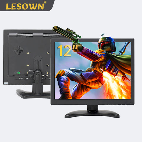 LESOWN N120 12 inch 1024x768 Industrial LCD Monitor 4:3 HDMI AV Small Wide Screen Touch Display
