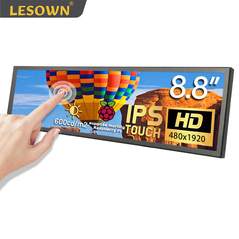 LESOWN P88/P88-T Stretched Monitor 8.8 inch IPS widescreen 480x1920 Portable Monitor Laptop PC Screen Extender