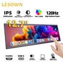 LESOWN P127GHTR 12.7 inch Bar Monitor 2K HDMI Type C IPS Monitor for Stock Market Ticker Display
