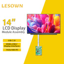 LESOWN M140-A01T IPS Laptop LCD Screen 14 inch NV140FHM-T0A Display Panel 1920x1080 Full HD eDP 40PIN HDMI-compatible USB-C Touchscreen Module
