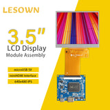 LESOWN M35-A01S 3.5 inch Small Screen LCD Panel Display 54PIN Resolution 640x480 HD IPS HDMI USB Powered Module for Computer PC Laptop