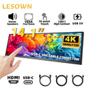 LESOWN P141GMT 14.1 inch 4K Long Bar Monitor Wide Touch USB C HDMI PC External Bar Monitor