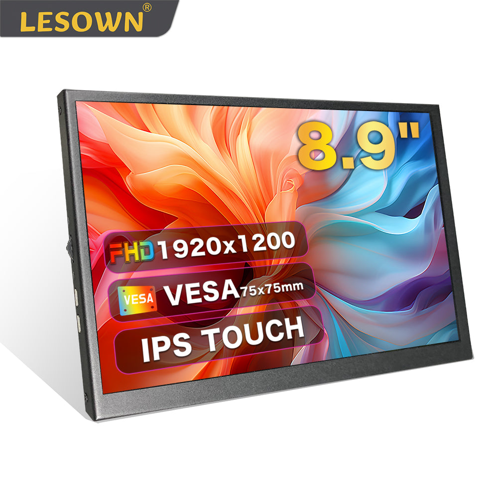 LESOWN P89GPS Portable USB Type C Monitor Screen 8.9 inch Full HD IPS 1920x1200 HDMI Wide Extension Monitor