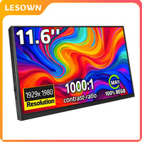 LESOWN P116GPS/P116GPT 11.6 inch Small Portable Monitor Touch FHD 1080P HDMI USB Type C Extend Portable Display