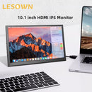 LESOWN P101C 10.1 inch Portable Monitor mini HDMI 1024x600 Portable Display with Speakers for PC Windows