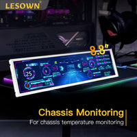 LESOWN P88W Stretched Monitor 8.8 inch IPS widescreen 480x1920 Portable Monitor Laptop PC Screen Extender