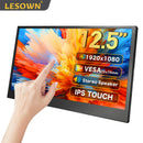 LESOWN P125GPS/P125GPT 12.5 inch LCD Portable Monitor USB C HDMI Capacitive Touchs IPS Display for Gaming Computer