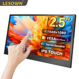 LESOWN P125GPS/P125GPT 12.5 inch LCD Portable Monitor USB C HDMI Capacitive Touchs IPS Display for Gaming Computer