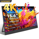 LESOWN P156K UHD 3840x2160 USB C HDMI 4K Touchscreen LCD Monitor 15.6 inch Portable External IPS Secondary Screen Laptop PC Display
