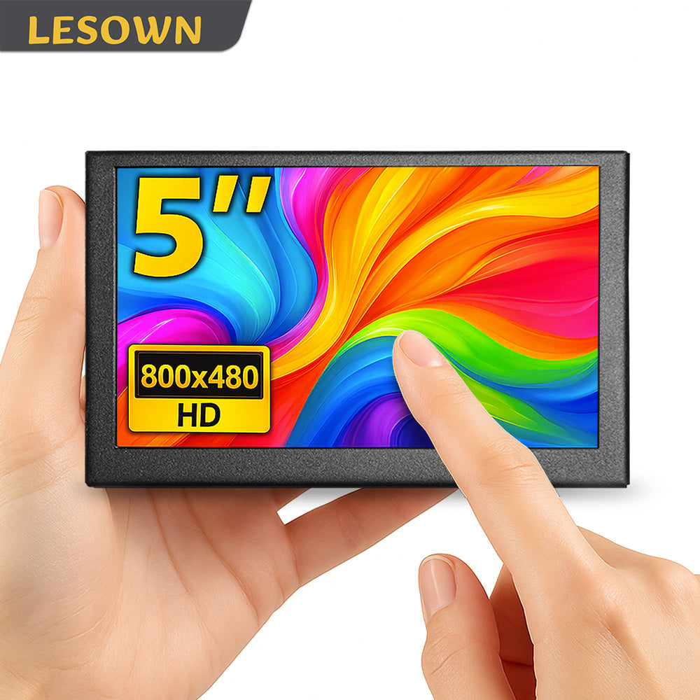 LESOWN P50C Small mini Monitor 5 inch 800x480 HDMI Portable Second Screen for Laptop PC