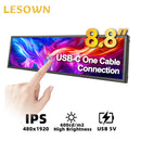 LESOWN P88D-T Touch Screen Long Display 8.8 inch 480x1920 600cd/m2  IPS Wide Extender Screen with Stand