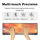 LESOWN P141GMS+S/P141GMT+S 14.1 inch Long Portable Monitor 4K Ultra Wide Touch Screen Capacitive USB C HDMI IPS Laptop PC External LCD Monitor